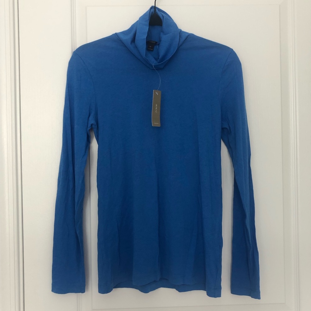 NWT J. Crew Blue Tissue Turtleneck - Size Medium